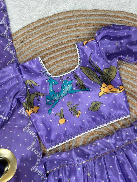 Trending Kalam Kari Kids Blue Lahenga Wholesale suppliers for indian clothing